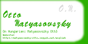 otto matyasovszky business card